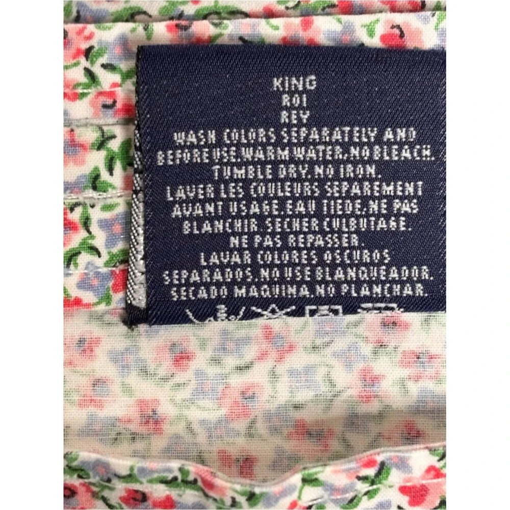 VINTAGE Ralph Lauren Zoe Cottagecore Ditsy Floral 100% Cotton Flat Sheet King